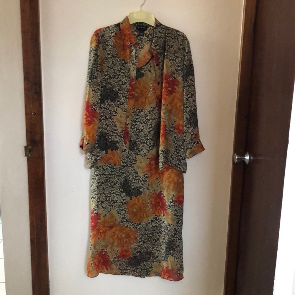 Long Dress with Buttoned Blouse on top size 16